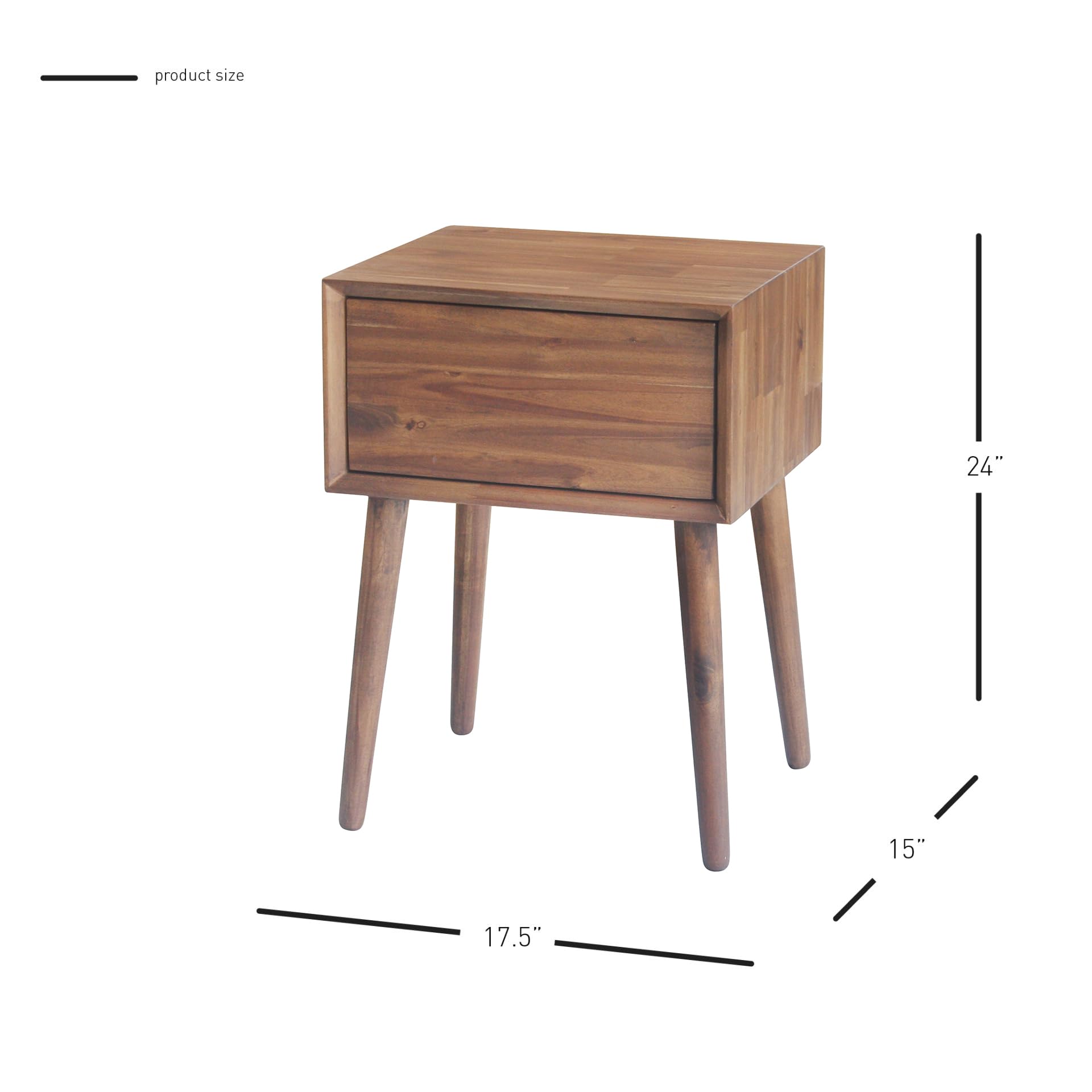 Npd Furniture And More Henley Nightstand Night Stand, Brown